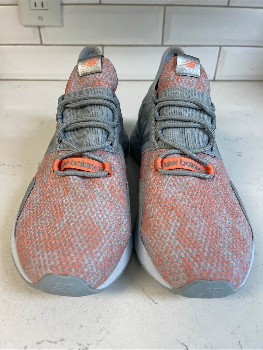 New Balance Roav v1 Future Sport Running Shoes Size 9.5 D Worn Once  Grey Peach - Picture 3 of 17